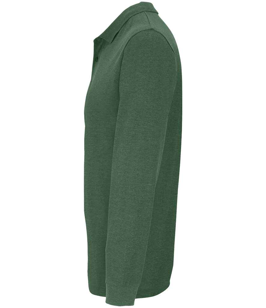 SOL'S Unisex Planet Long Sleeve Piqué Polo Shirt - Bottle Green