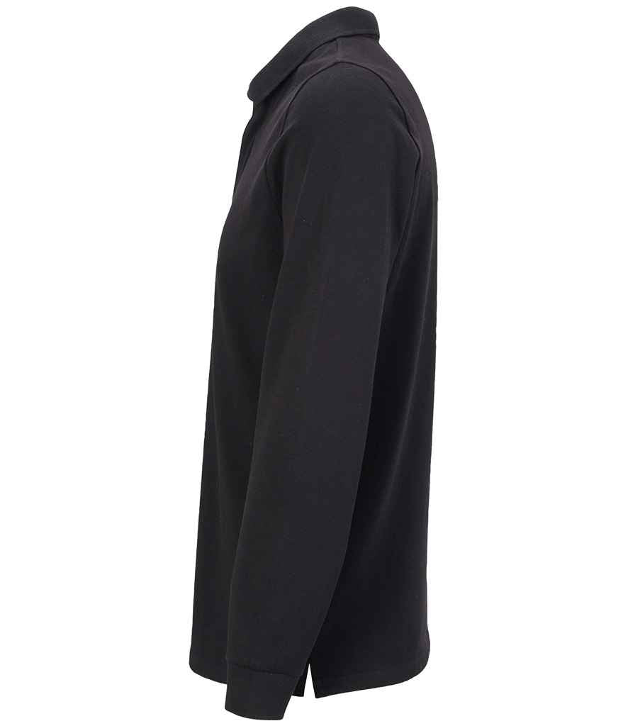 NEOBLU Owen Long Sleeve Piqué Polo Shirt - Deep Black