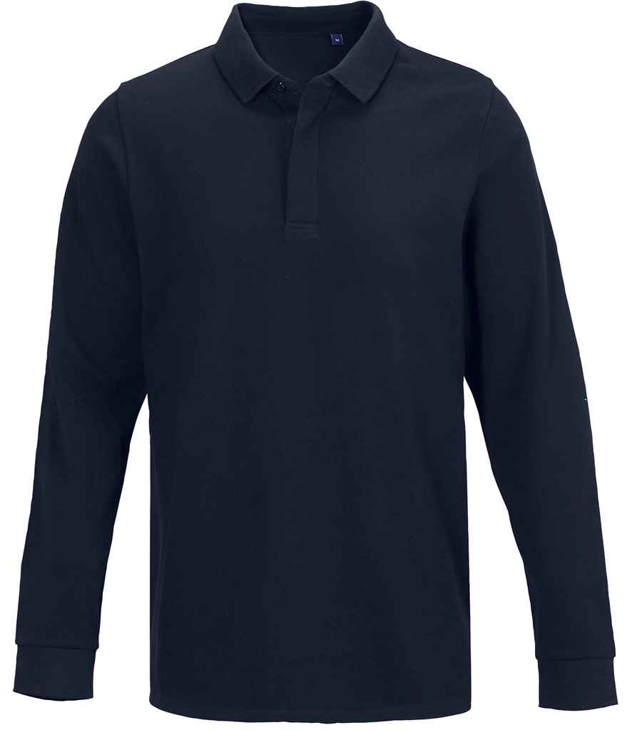 NEOBLU Owen Long Sleeve Piqué Polo Shirt - Night Blue