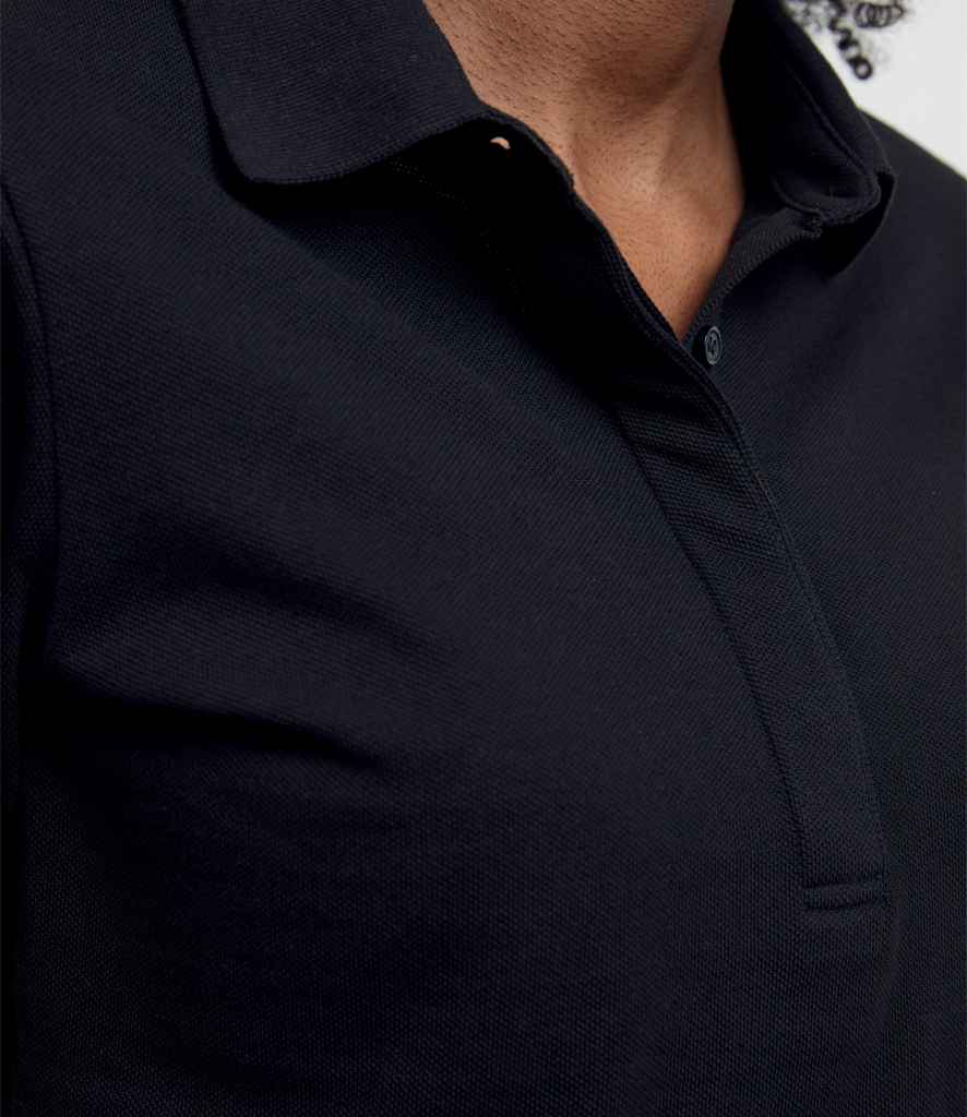 NEOBLU Ladies Owen Long Sleeve Piqué Polo Shirt - Deep Black