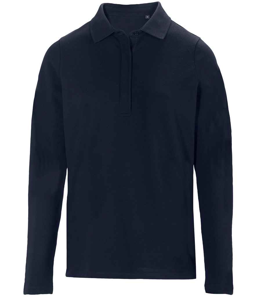 NEOBLU Ladies Owen Long Sleeve Piqué Polo Shirt - Night Blue