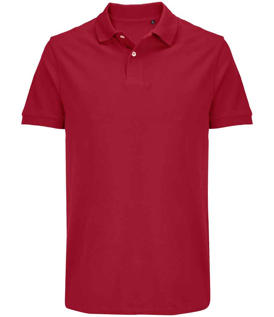 SOL'S Unisex Pacific Twin Piqué Polo Shirt - Folk Red