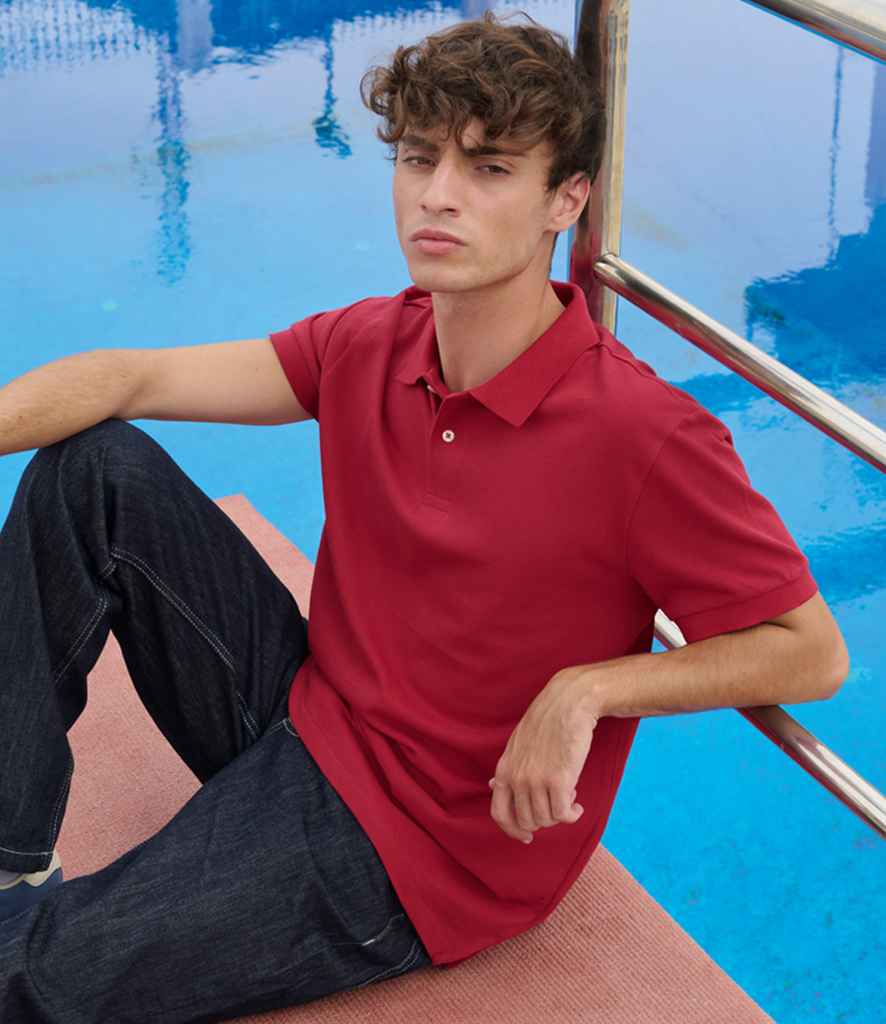 SOL'S Unisex Pacific Twin Piqué Polo Shirt - Folk Red