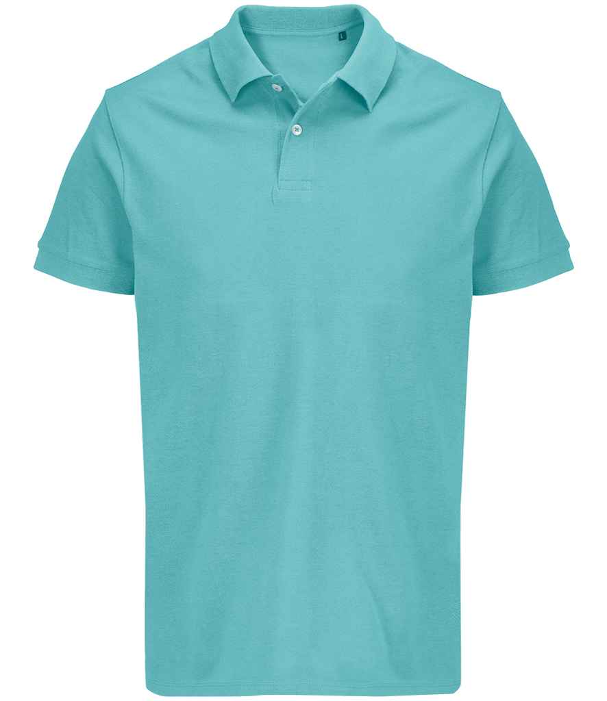 SOL'S Unisex Pacific Twin Piqué Polo Shirt - Pool Blue