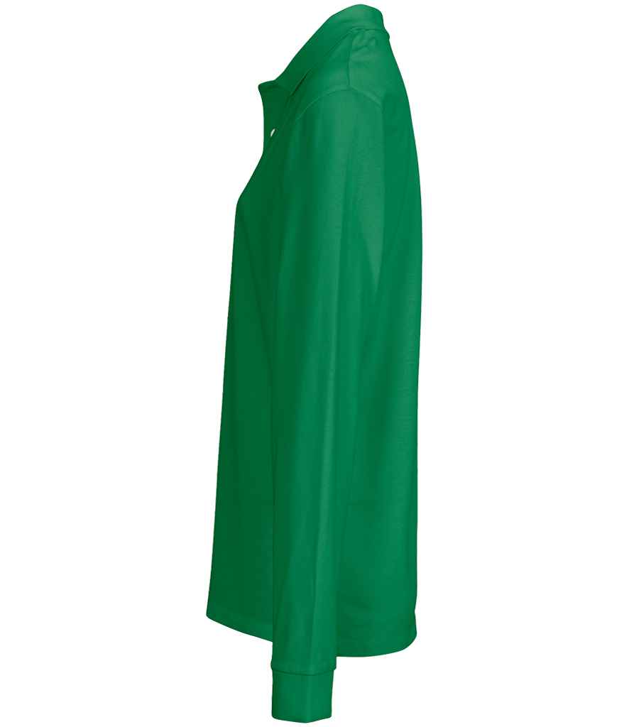 SOL'S Unisex Pacific Long Sleeve Piqué Polo Shirt - Kelly Green