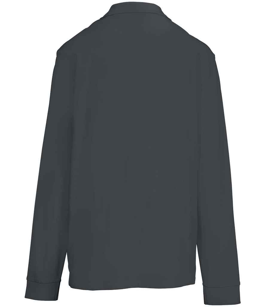 SOL'S Unisex Pacific Long Sleeve Piqué Polo Shirt - Mouse Grey