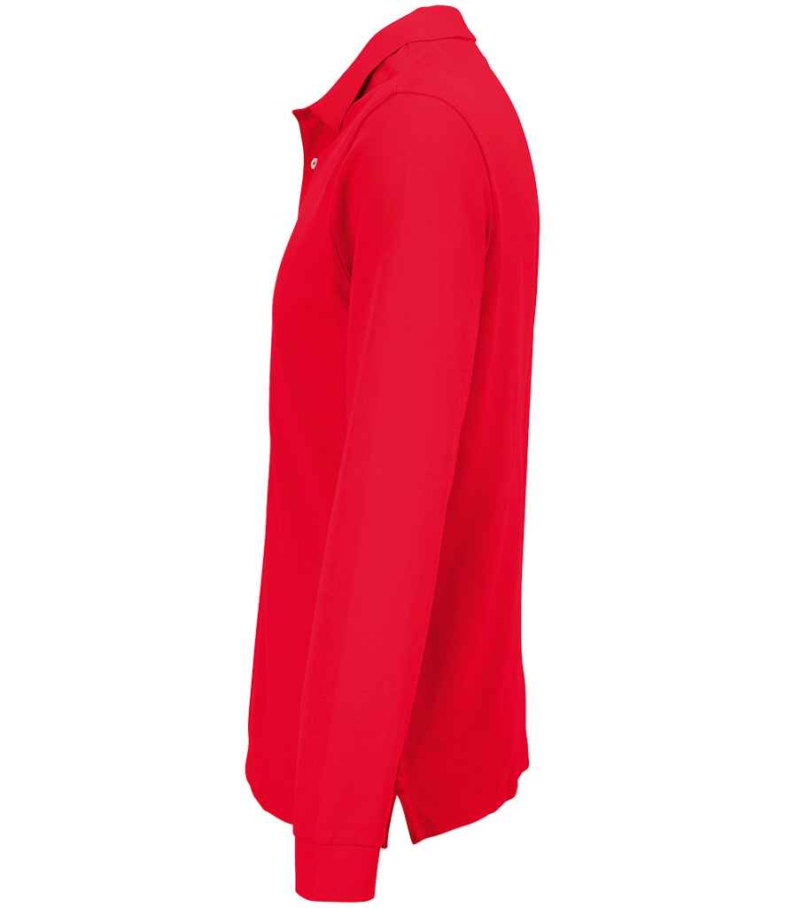 SOL'S Unisex Pacific Long Sleeve Piqué Polo Shirt - Red
