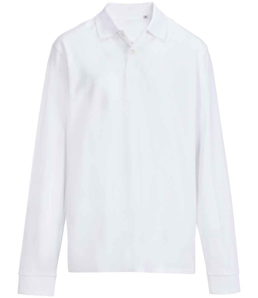 SOL'S Unisex Pacific Long Sleeve Piqué Polo Shirt - White
