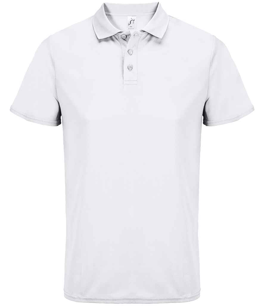 SOL'S Unisex Pitcher Recycled Polyester Piqué Polo Shirt - White