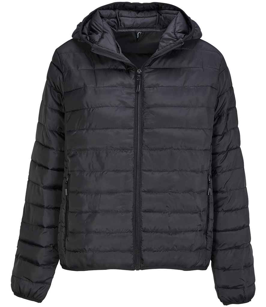 SOL'S Ladies Stream Hooded Jacket - Black