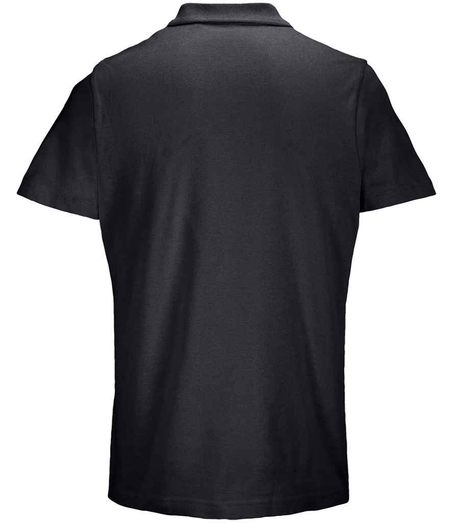 SOL'S Unisex Pulse Twin Piqué Polo Shirt - Black