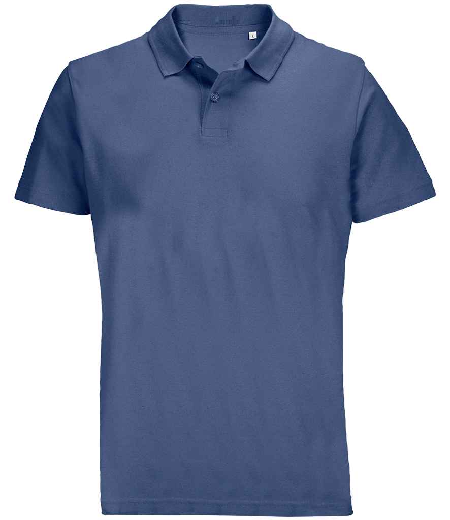 SOL'S Unisex Pulse Twin Piqué Polo Shirt - Denim