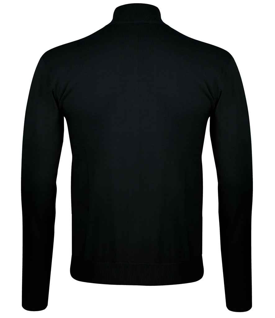 SOL'S Gordon Full Zip Cotton Acrylic Cardigan - Black