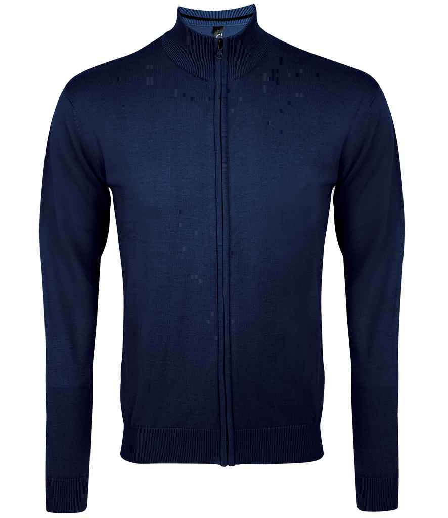 SOL'S Gordon Full Zip Cotton Acrylic Cardigan - Navy