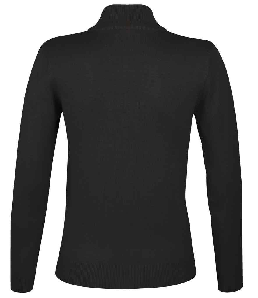 SOL'S Ladies Gordon Full Zip Cotton Acrylic Cardigan - Black