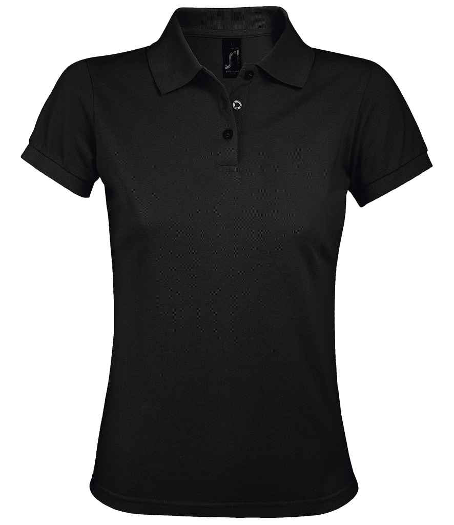 SOL'S Ladies Prime Poly/Cotton Piqué Polo Shirt - Black