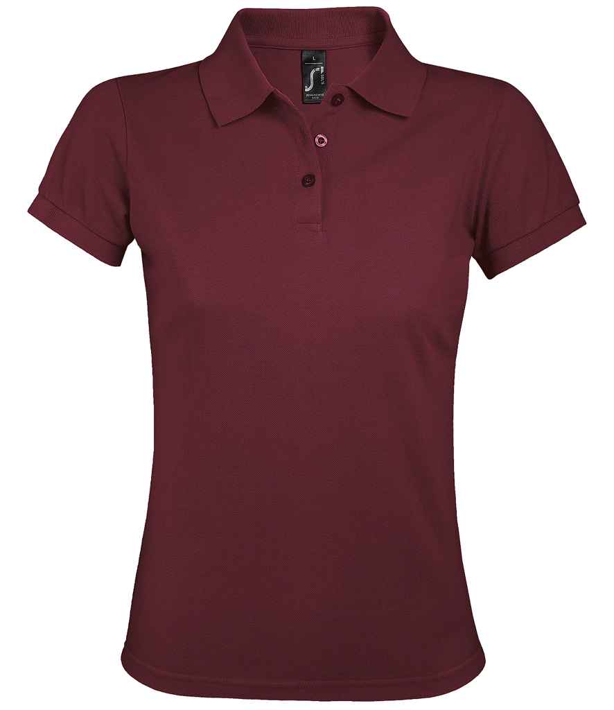 SOL'S Ladies Prime Poly/Cotton Piqué Polo Shirt - Burgundy