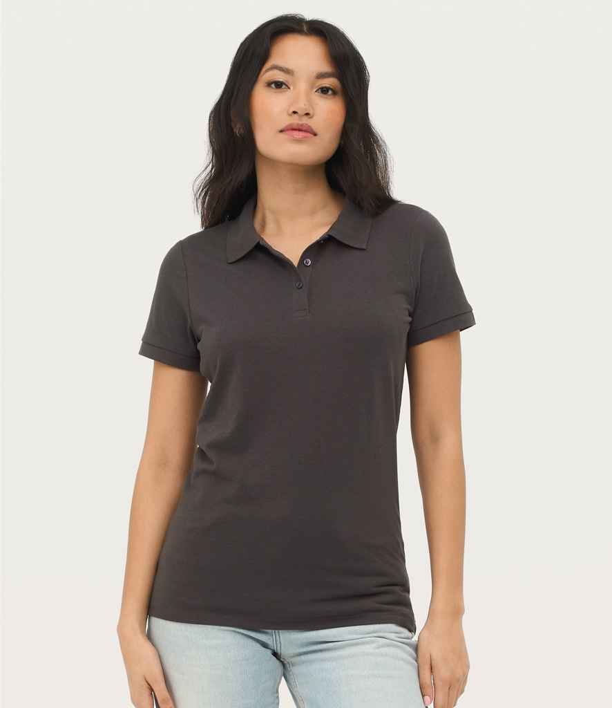 SOL'S Ladies Prime Poly/Cotton Piqué Polo Shirt - Dark Grey
