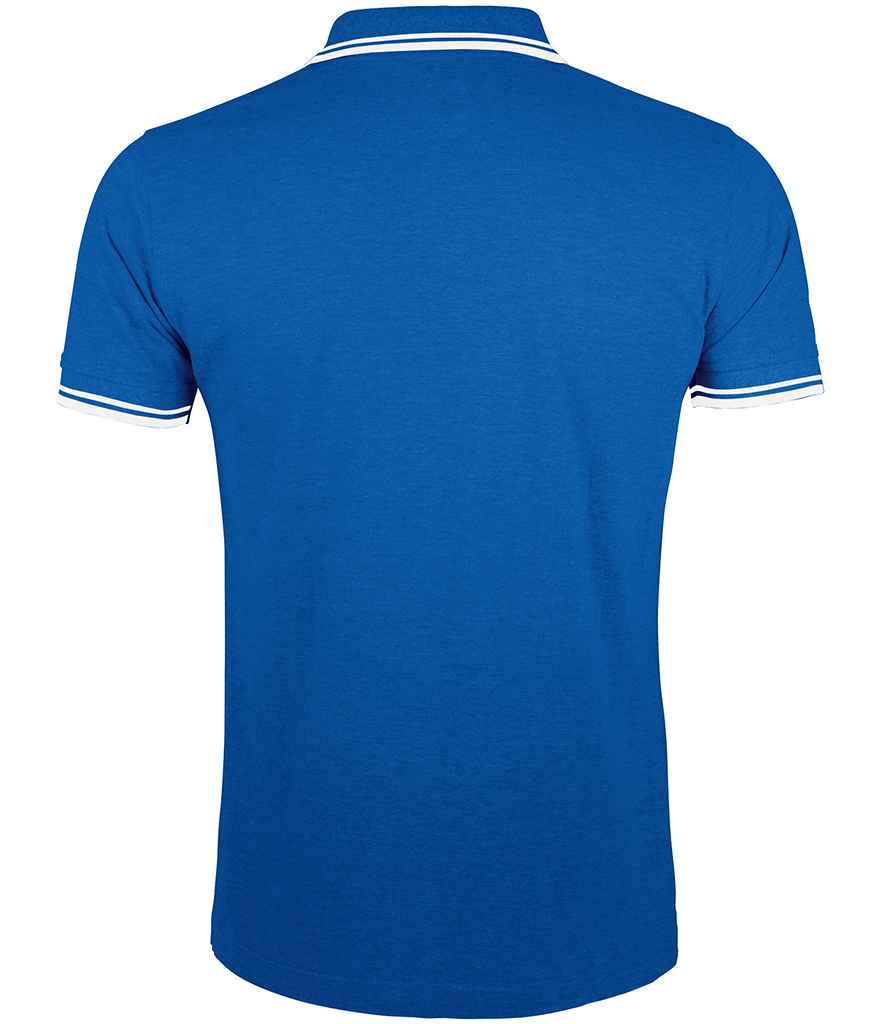 SOL'S Pasadena Tipped Cotton Piqué Polo Shirt - Royal Blue/White