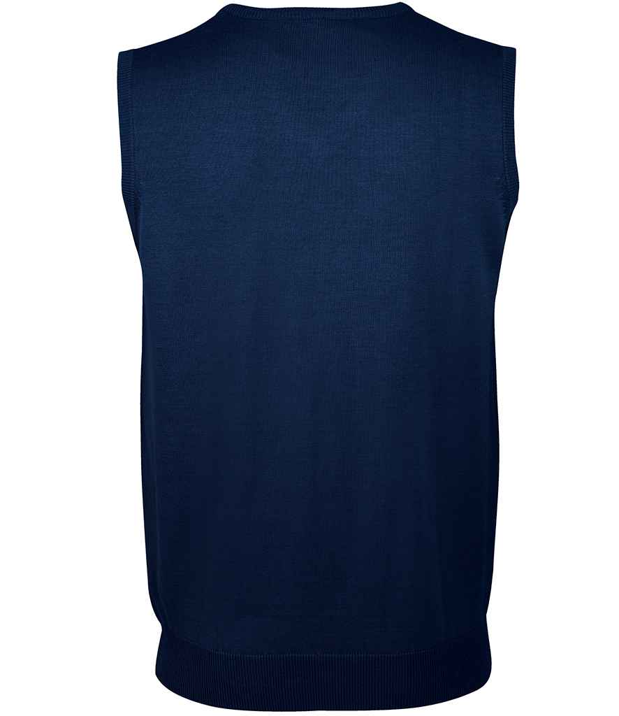 SOL'S Unisex Gentlemen Sleeveless Cotton Acrylic V Neck Sweater - Navy
