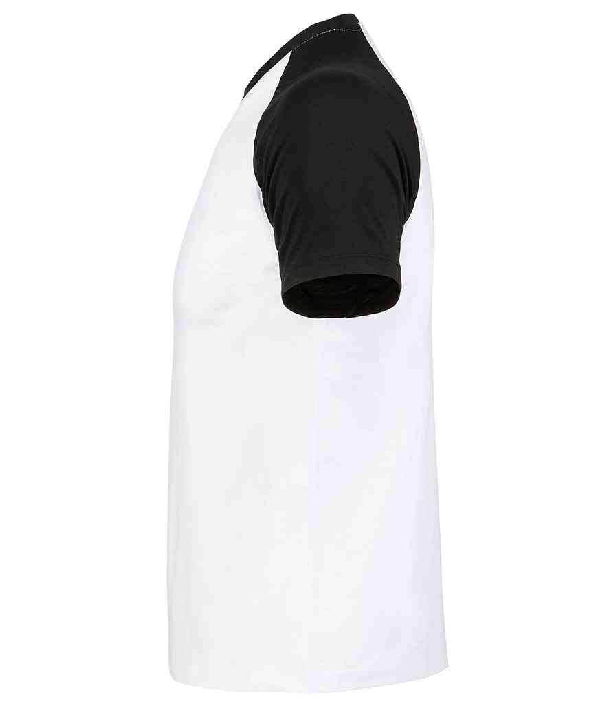 SOL'S Funky Contrast Baseball T-Shirt - White/Black