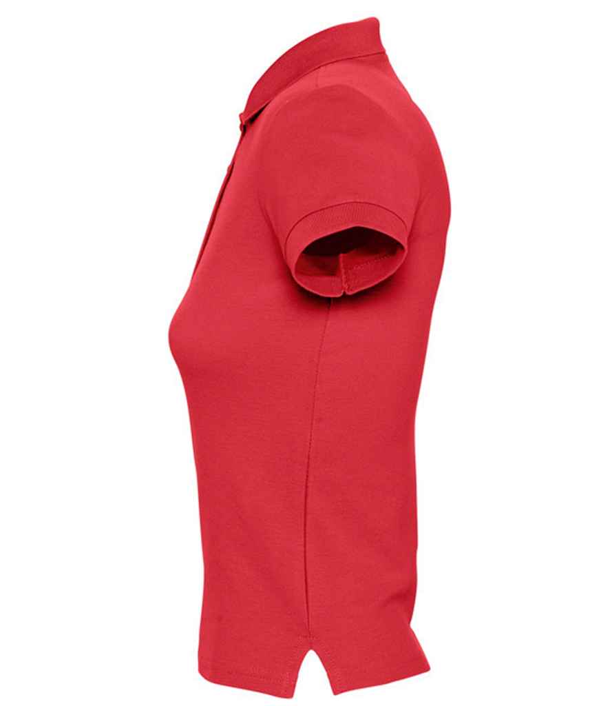 SOL'S Ladies People Cotton Piqué Polo Shirt - Red