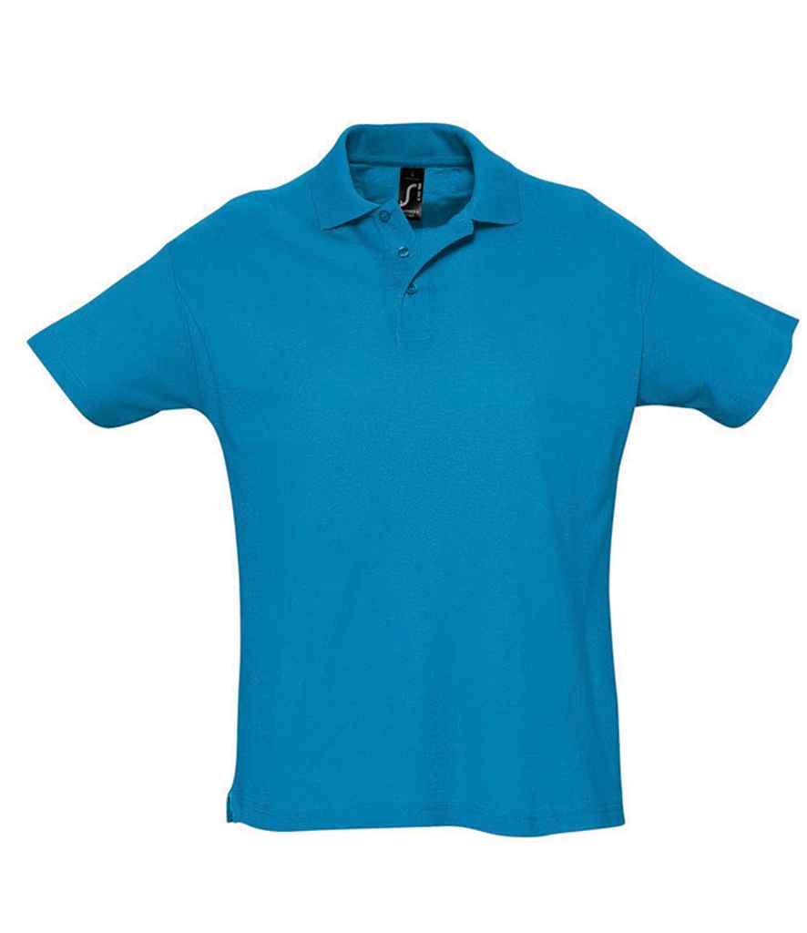 SOL'S Summer II Cotton Piqué Polo Shirt - Aqua