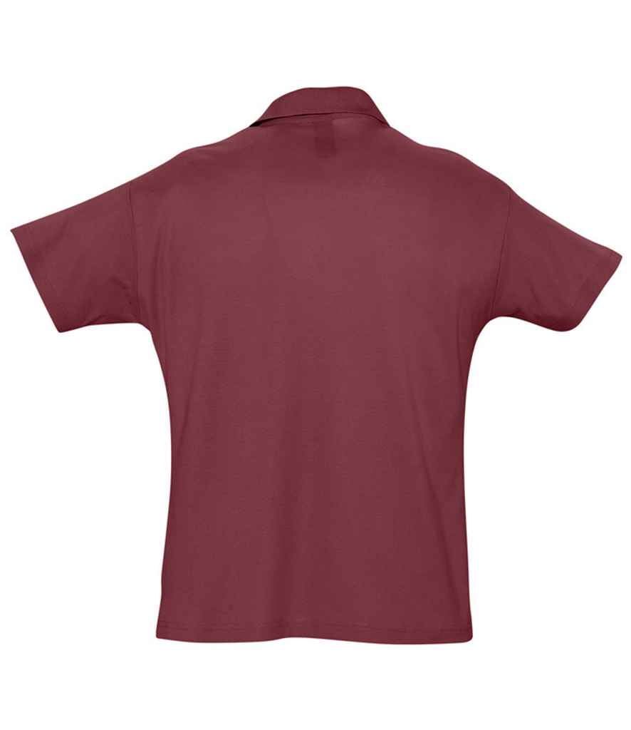 SOL'S Summer II Cotton Piqué Polo Shirt - Burgundy