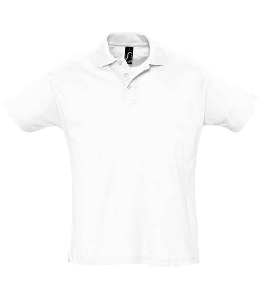 SOL'S Summer II Cotton Piqué Polo Shirt - White