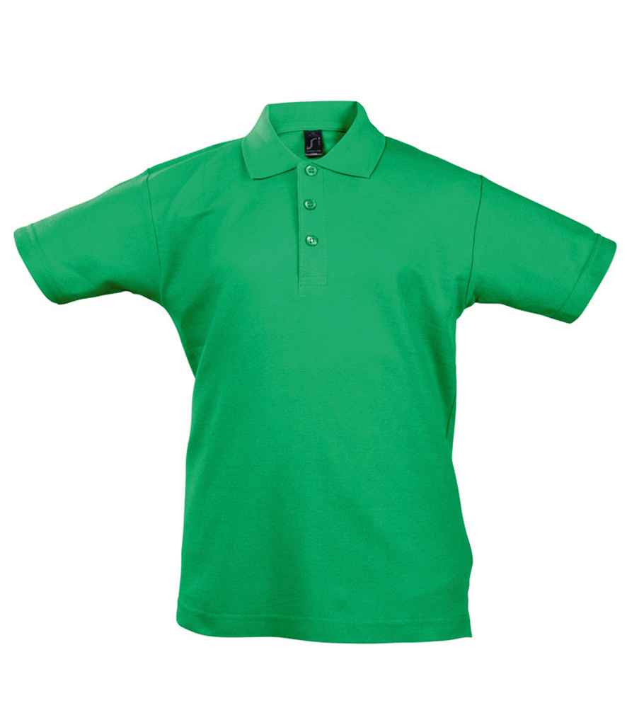SOL'S Kids Summer II Cotton Piqué Polo Shirt - Kelly Green