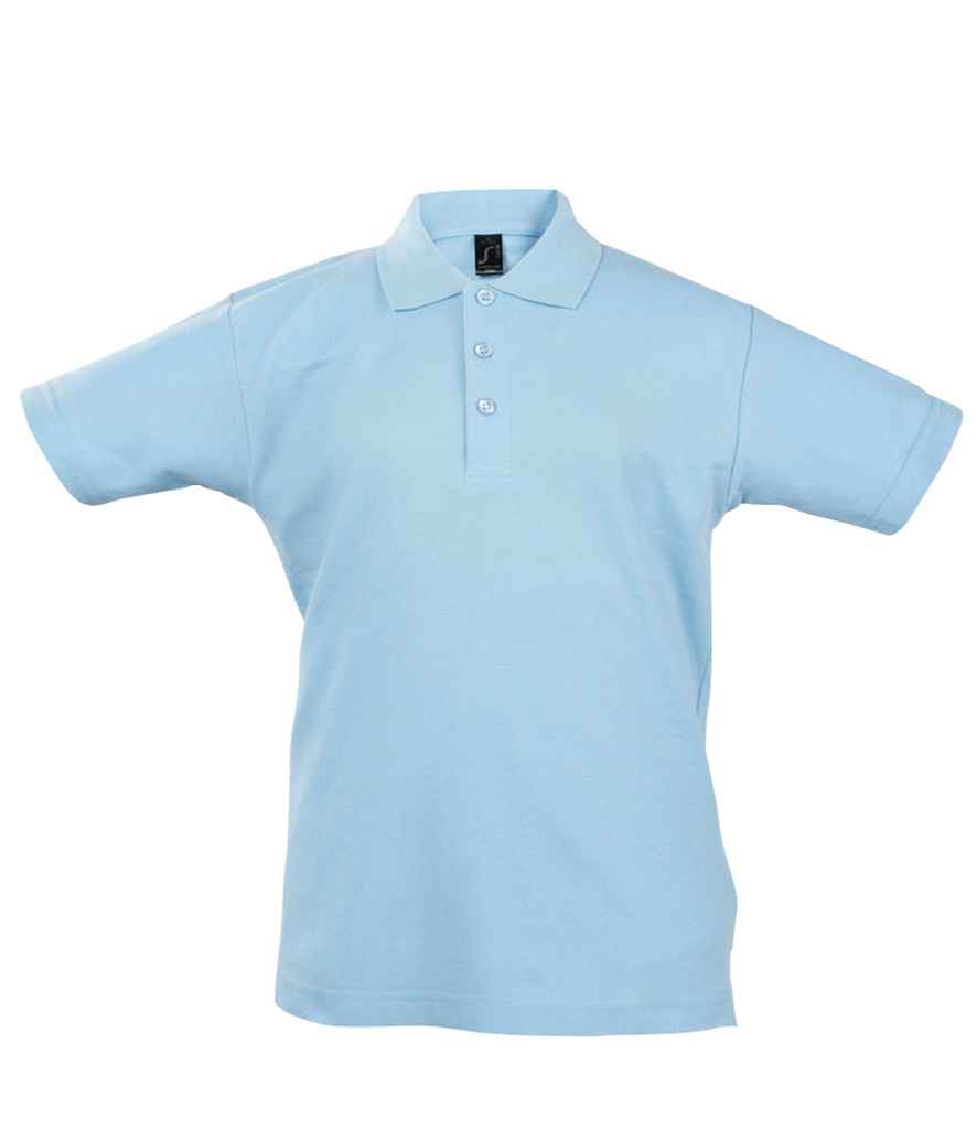 SOL'S Kids Summer II Cotton Piqué Polo Shirt - Sky Blue
