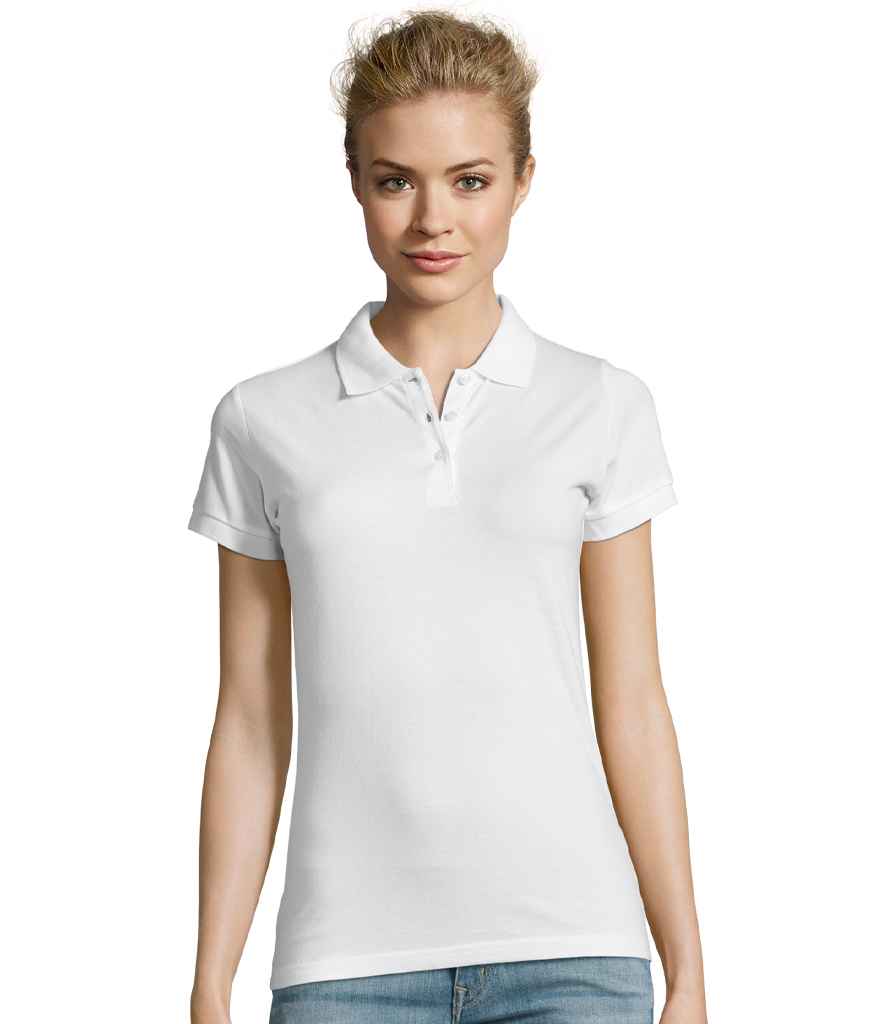 SOL'S Ladies Perfect Cotton Piqué Polo Shirt - White