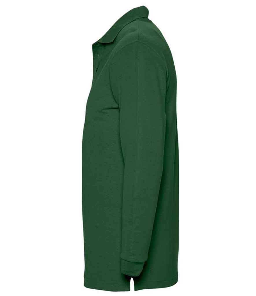 SOL'S Winter II Long Sleeve Cotton Piqué Polo Shirt - Golf Green