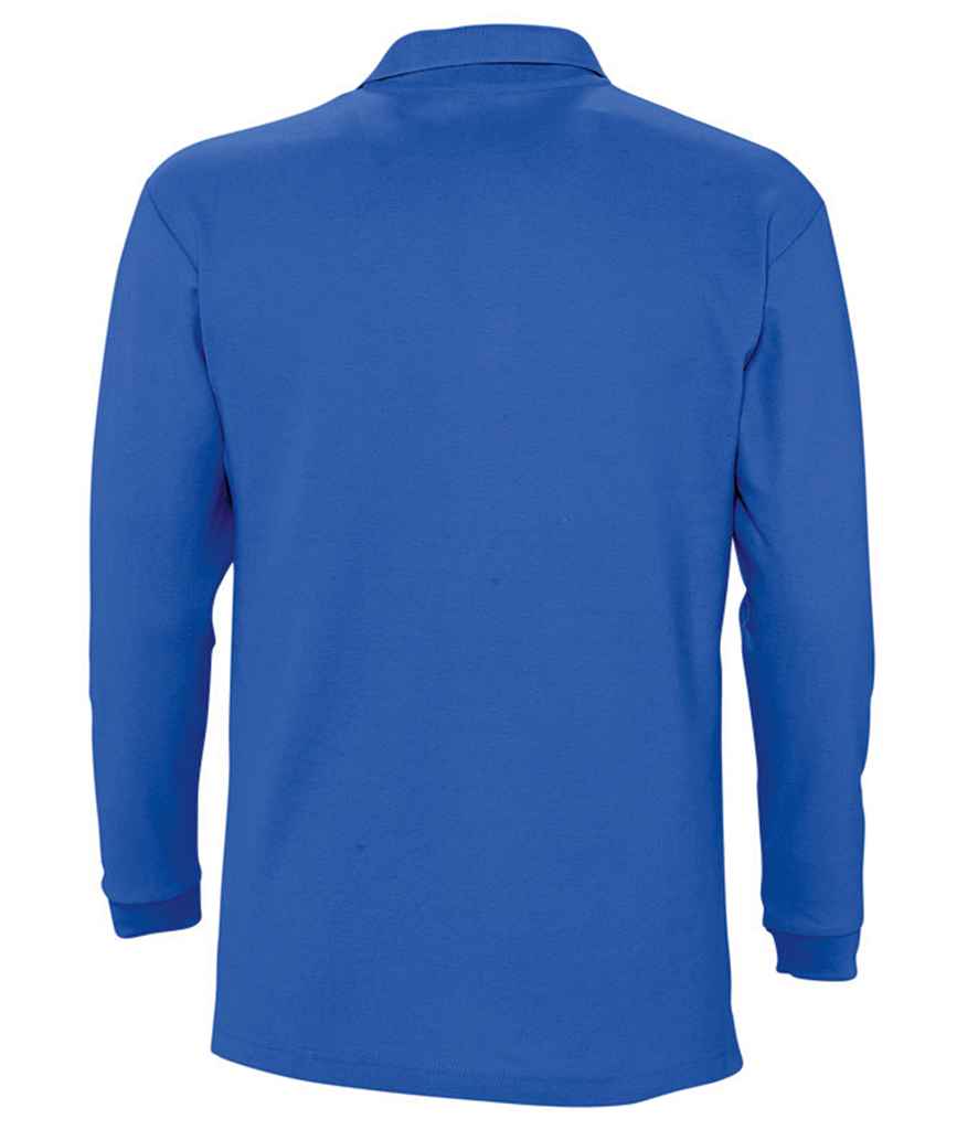 SOL'S Winter II Long Sleeve Cotton Piqué Polo Shirt - Royal Blue