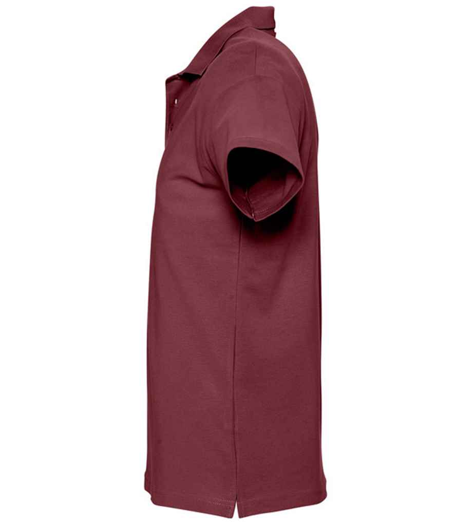SOL'S Spring II Heavy Cotton Piqué Polo Shirt - Burgundy