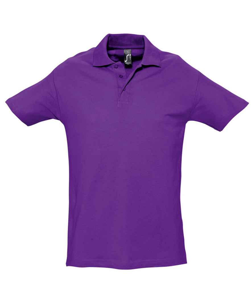 SOL'S Spring II Heavy Cotton Piqué Polo Shirt - Dark Purple