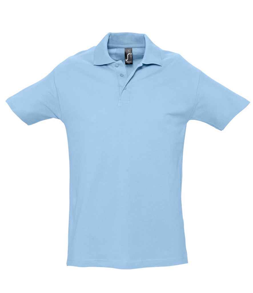 SOL'S Spring II Heavy Cotton Piqué Polo Shirt - Sky Blue