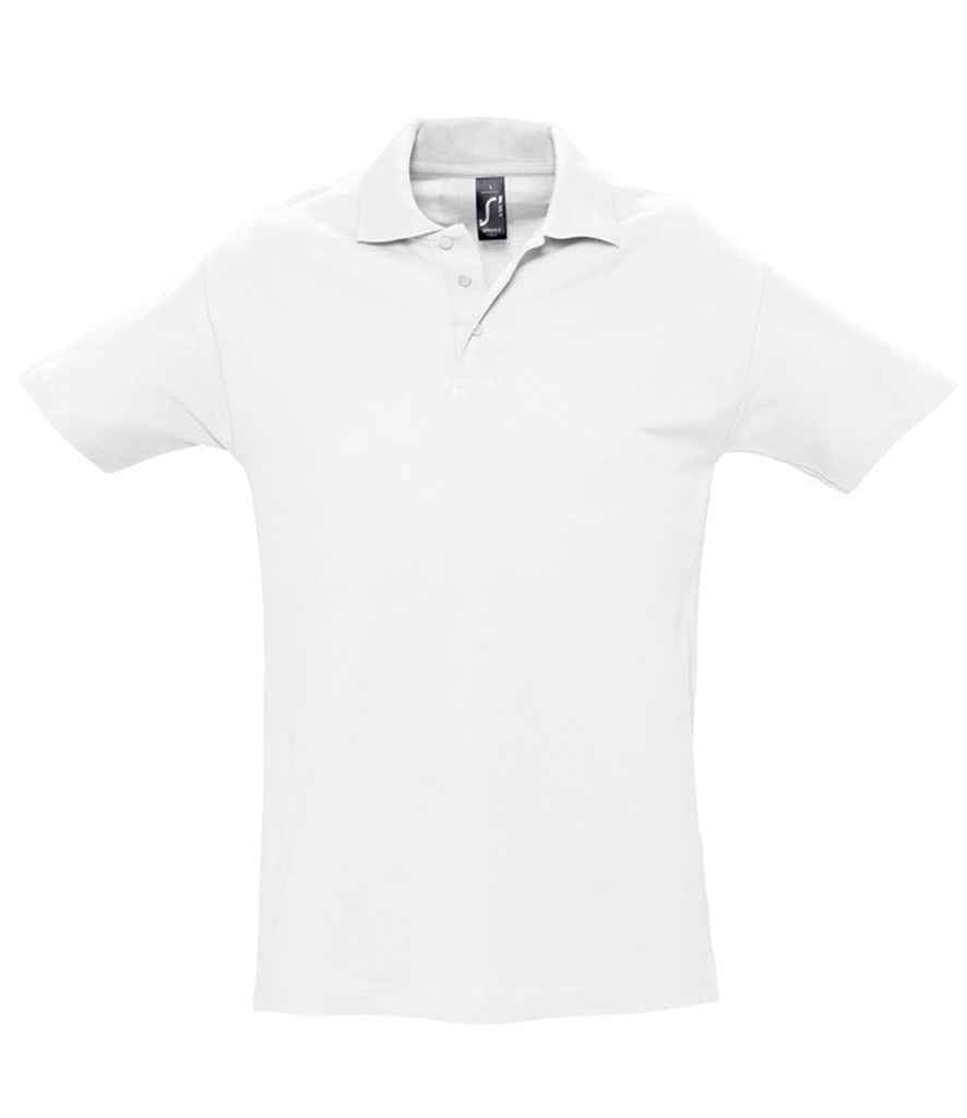 SOL'S Spring II Heavy Cotton Piqué Polo Shirt - White