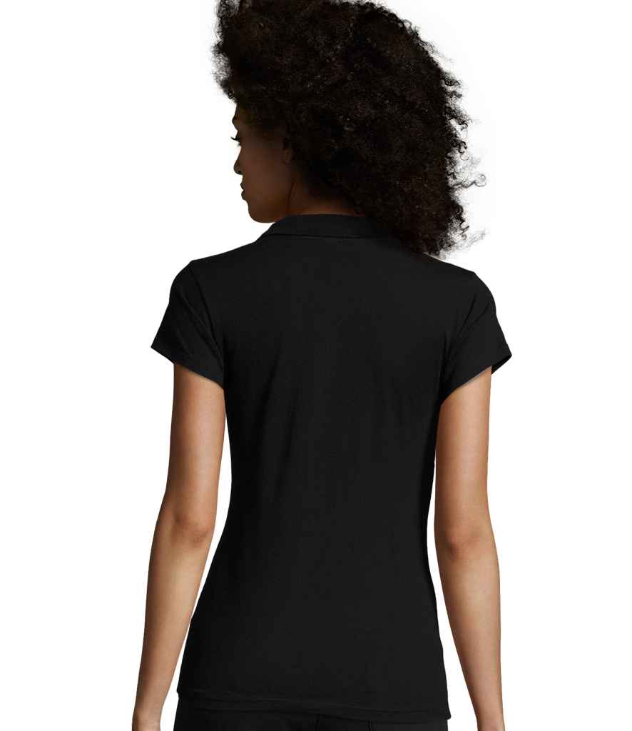 SOL'S Ladies Prescott Cotton Jersey Polo Shirt - Deep Black
