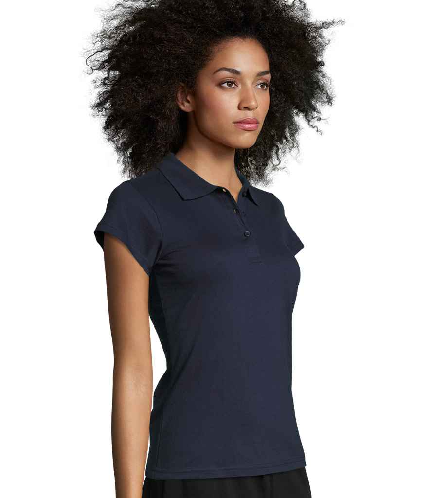 SOL'S Ladies Prescott Cotton Jersey Polo Shirt - French Navy