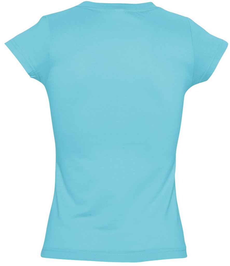 SOL'S Ladies Moon V Neck T-Shirt - Atoll Blue