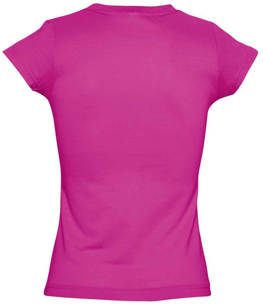 SOL'S Ladies Moon V Neck T-Shirt - Fuchsia
