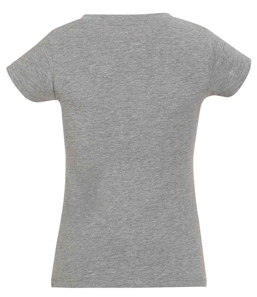 SOL'S Ladies Moon V Neck T-Shirt - Grey Marl