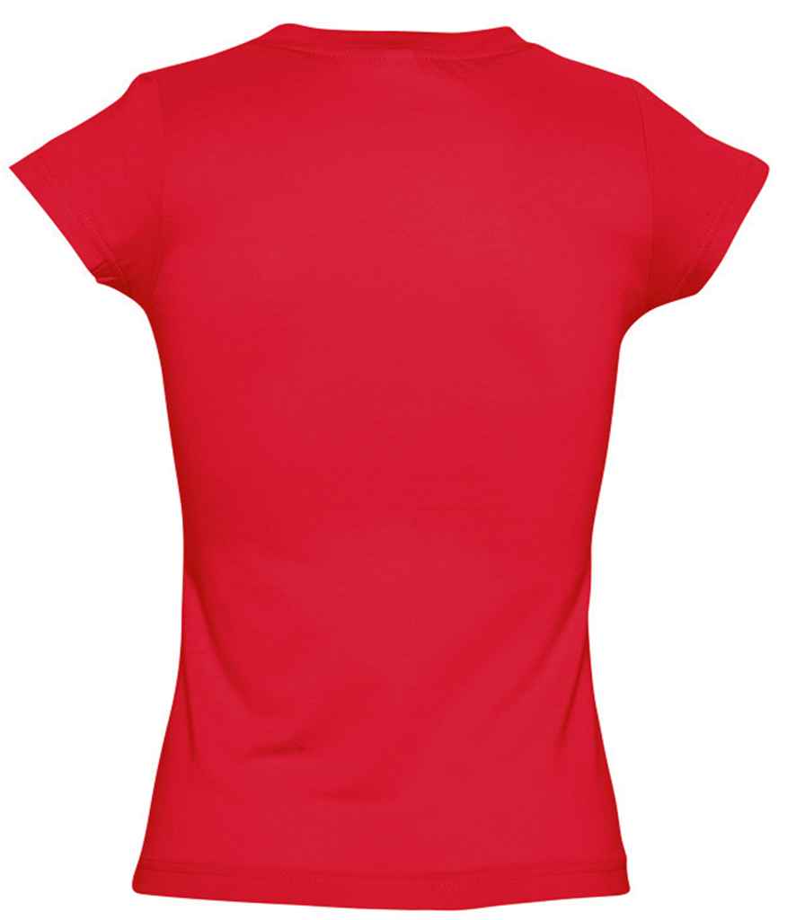 SOL'S Ladies Moon V Neck T-Shirt - Red