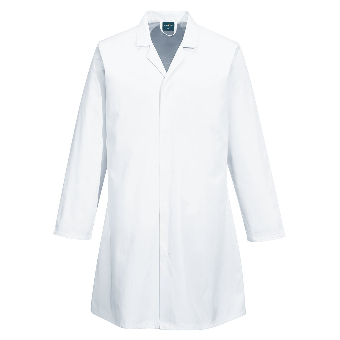 Food Industry No Pocket Coat - White