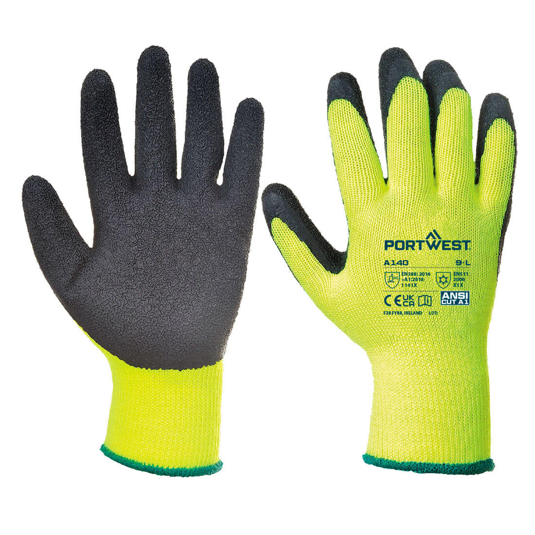 Cold 10 Latex Crinkle Glove - Black