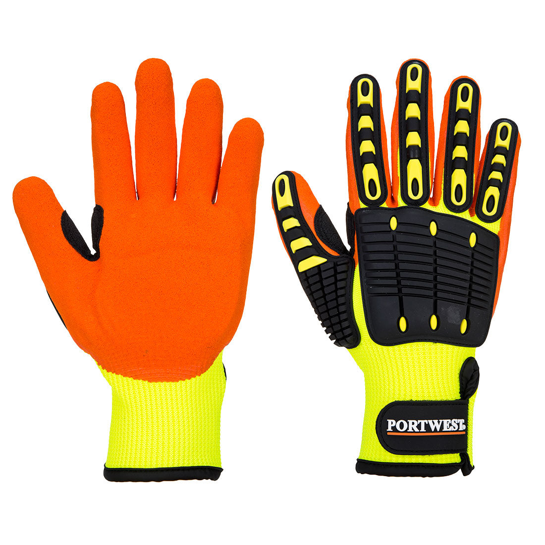 Impact 13 Nitrile Reinforced Palm Glove - Yellow/Orange