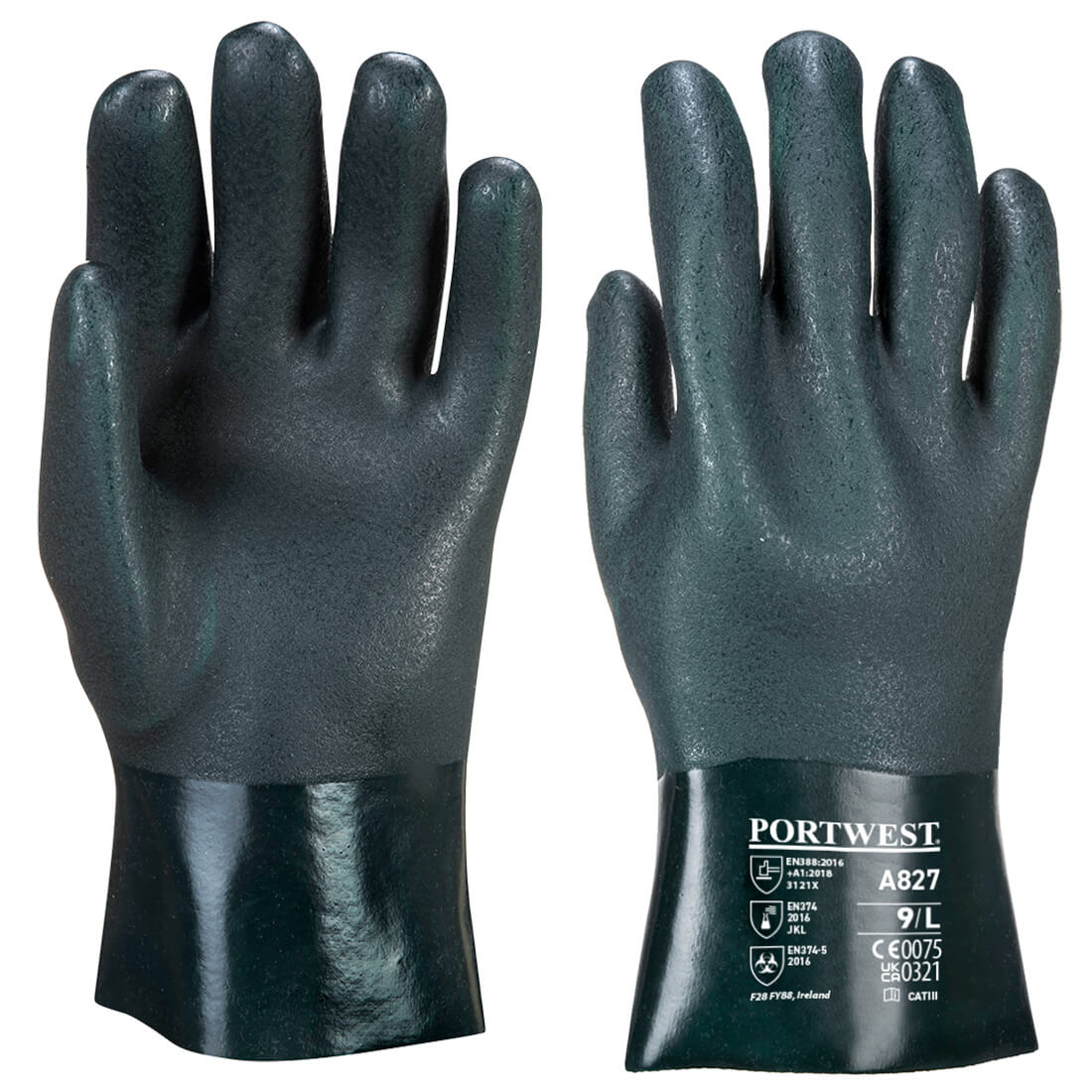 Chem 270 PVC Double Dipped Gauntlet - Green