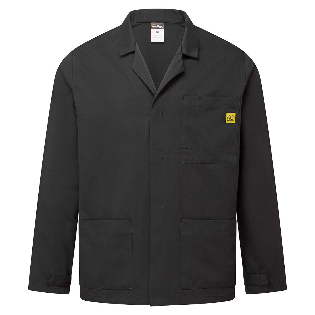 Anti-Static ESD Lab Jacket - Black