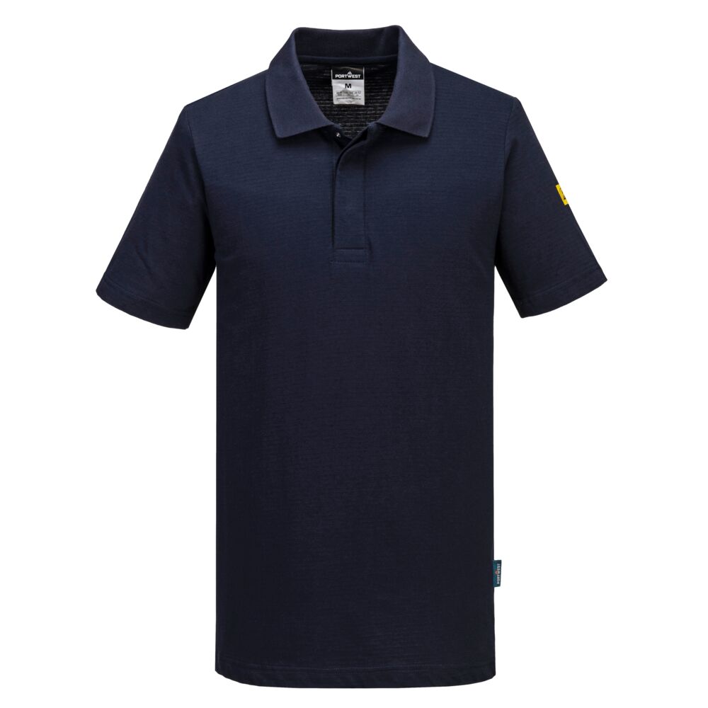 Anti-Static ESD Polo Shirt S/S - Navy